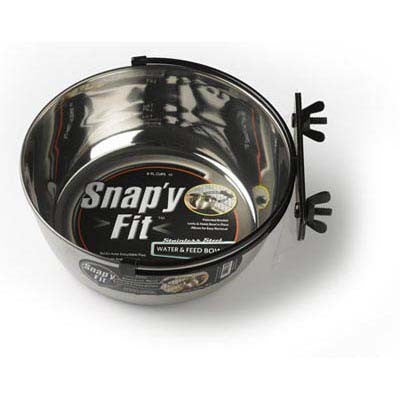Midwest Stainless Steel Snapy Fit Water and Feed Bowl